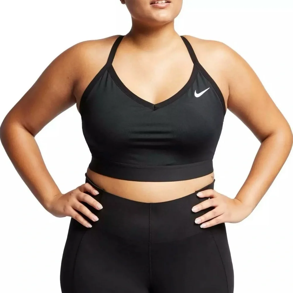 NIKE Women's Indy Light Support Padded Sports Bra Plus Size  Dri-FIT Black